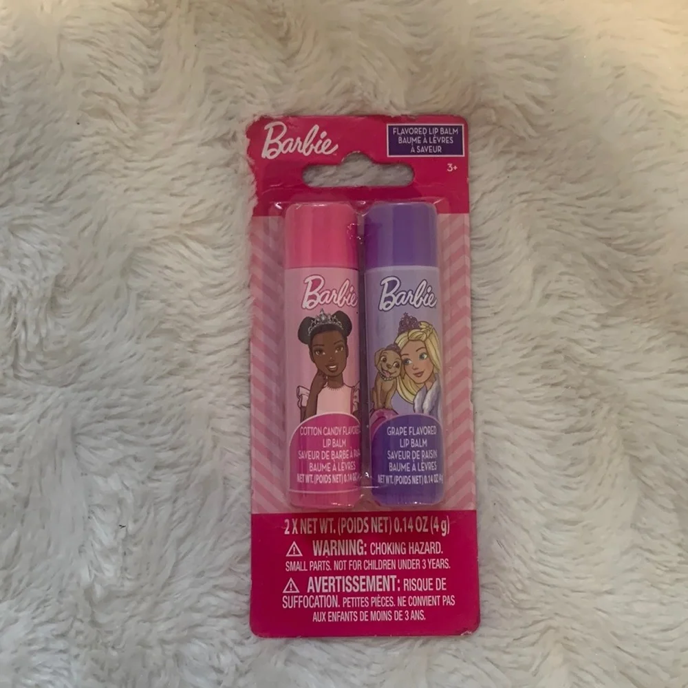 Barbie Chapstick Duo, Barbie Lip Balm, Barbie Makeup, Barbie Stocking Stuffers